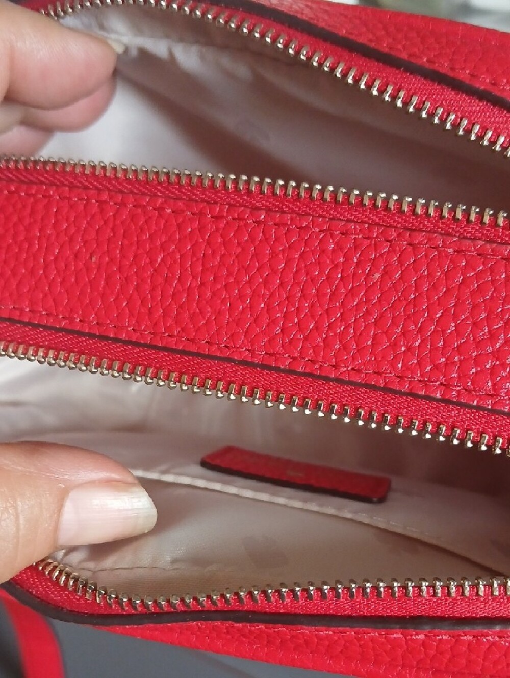 kate spade Red Pebbled Leather Crossbody Bag - Picture 5 of 5